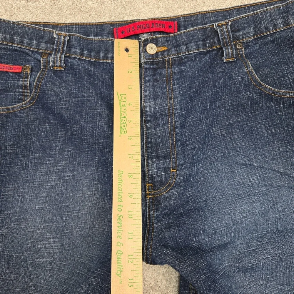 U.S. POLO Assn jean shorts‎ mens 42 Vintage Y2K Jorts Dark Blue Baggy EUC